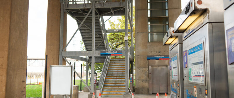 East Riverfront Station stairs